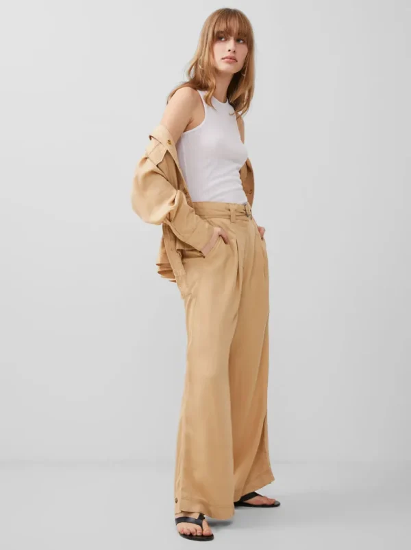 FRENCH CONNECTION Women's Trousers<Elkie Twill Trousers Biscotti