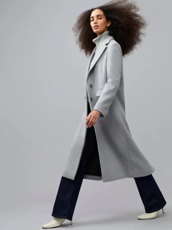 FRENCH CONNECTION Coats & Jackets<Fawn Felt Single Breasted Coat LtGreyMel