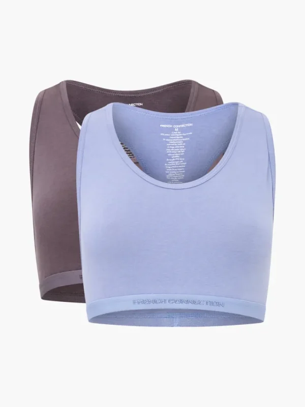 FRENCH CONNECTION Underwear<Fc 2 Pack Crop Top 2Cm Tonal BlueTempest/GreyExcalibor