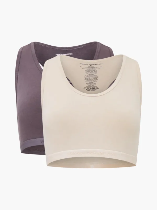 FRENCH CONNECTION Underwear<Fc 2 Pack Crop Top 2Cm Tonal Nude/GreyExcalibur
