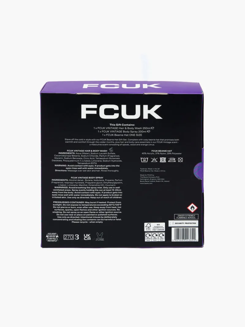 FRENCH CONNECTION Fragrance & Grooming<FCUK Wrap It Up Beanie Hat Gift Set
