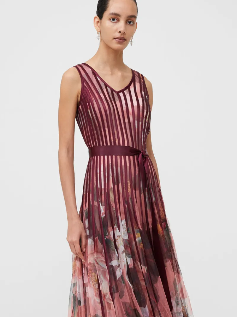 FRENCH CONNECTION Party Dresses | Wedding Guest Dresses<Floral Satin Panel Midaxi Dress PinkMulti