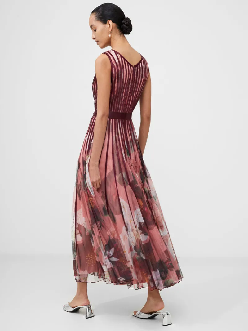 FRENCH CONNECTION Party Dresses | Wedding Guest Dresses<Floral Satin Panel Midaxi Dress PinkMulti