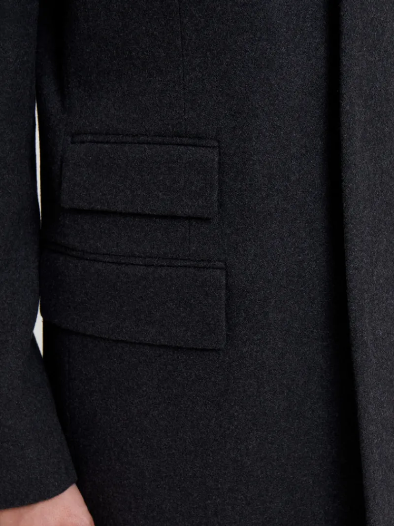 FRENCH CONNECTION Coats & Jackets<Funnel Neck Coat CharcoalMel