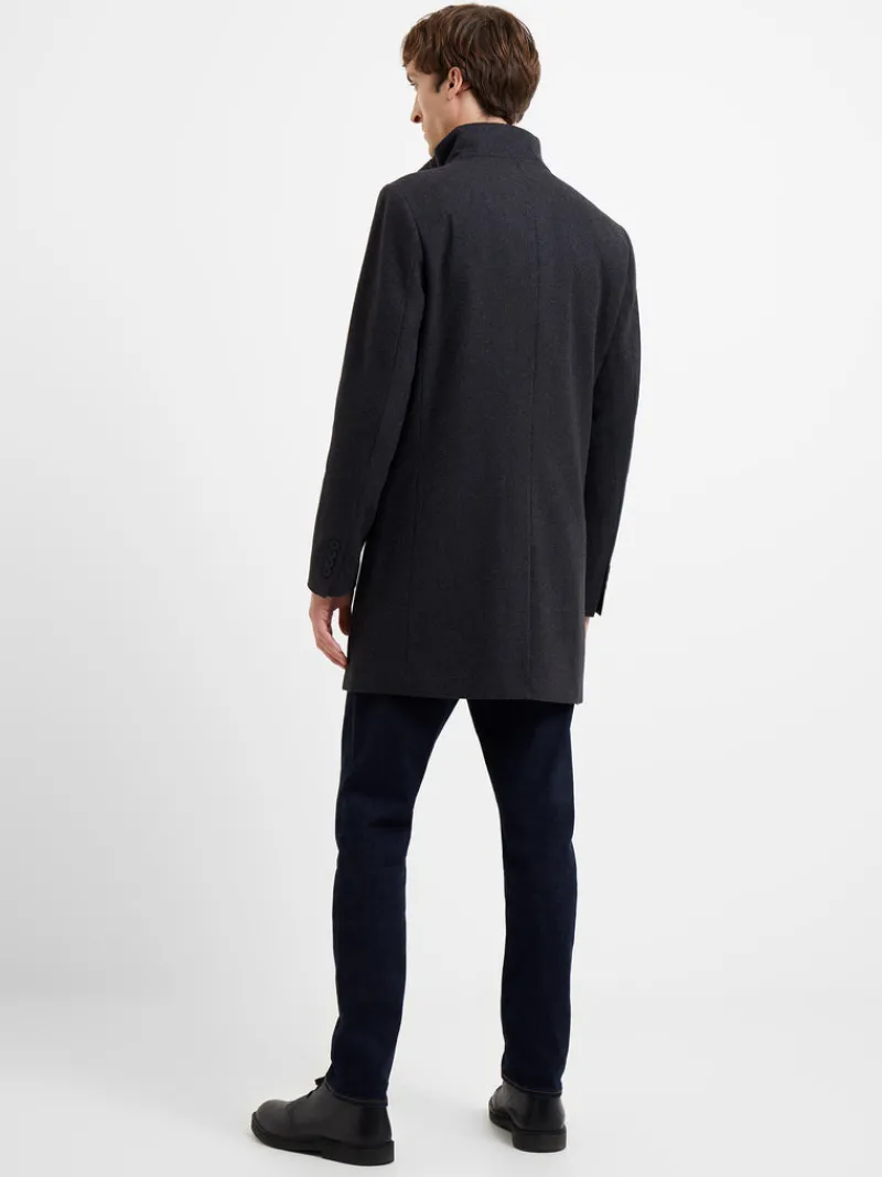 FRENCH CONNECTION Coats & Jackets<Funnel Neck Coat CharcoalMel