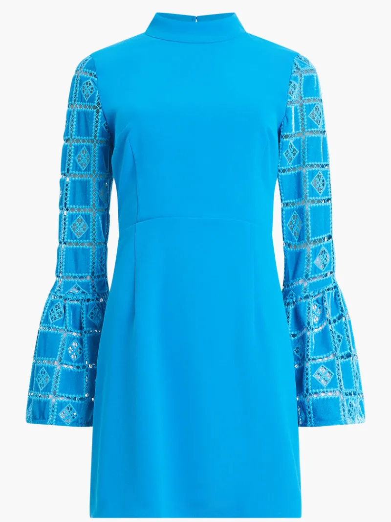 FRENCH CONNECTION Party Dresses | Wedding Guest Dresses<Garnet Velvet Lace Mini Dress BlueJewel