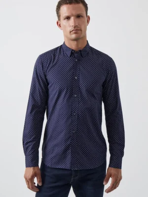FRENCH CONNECTION Men's Shirts<Geo Dot Long Sleeve Shirt DarkNavyDot