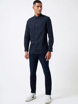 FRENCH CONNECTION Men's Shirts<Geo Dot Long Sleeve Shirt BlackDot