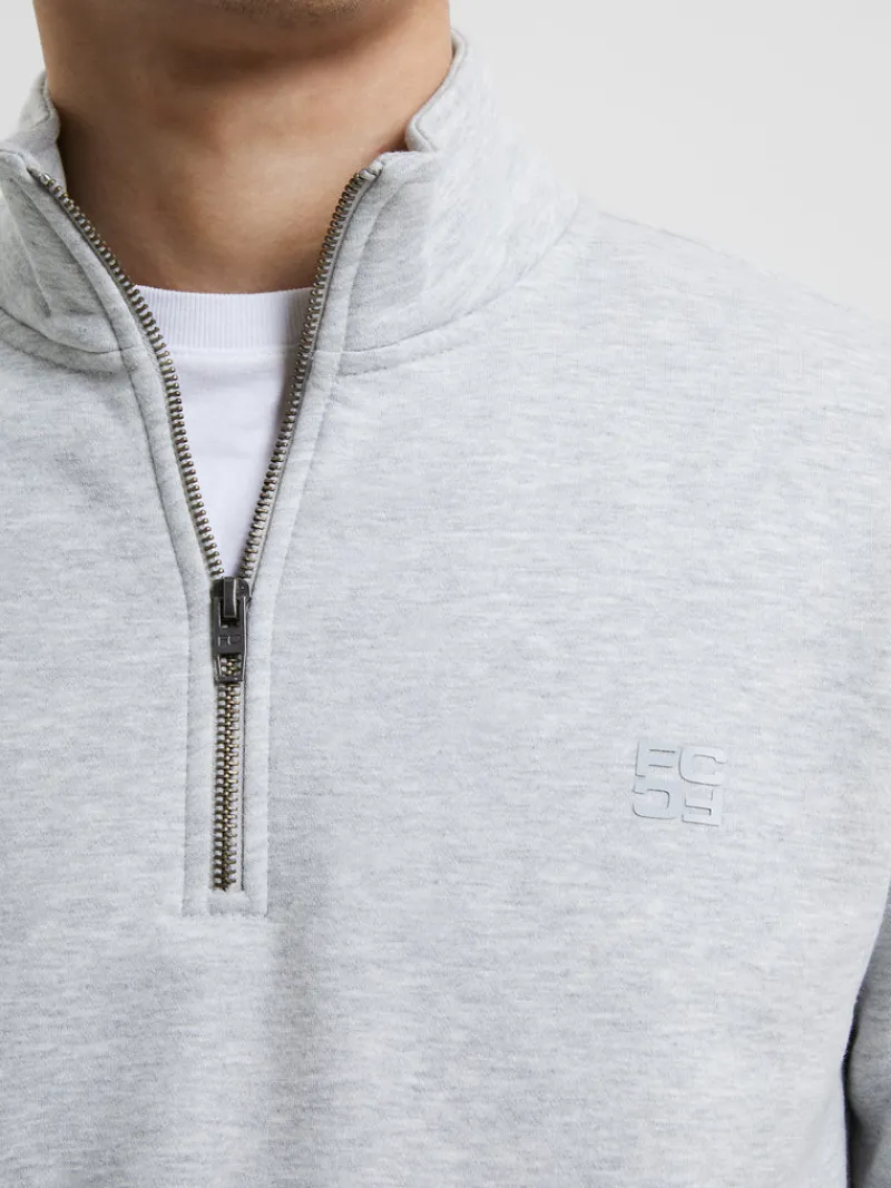 FRENCH CONNECTION Jumpers & Cardigans<Half Zip Sweater LightGreyMel