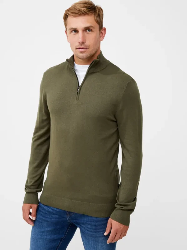 FRENCH CONNECTION Jumpers & Cardigans<Half Zip Sweatshirt IvyGreen