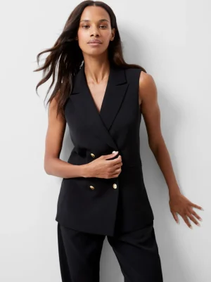 FRENCH CONNECTION Women's Suits | Coats & Jackets<Harry Suiting Double Breasted Waistcoat Blackout