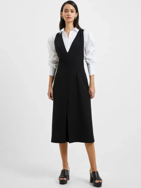FRENCH CONNECTION Midi Dresses | Black Dresses | Dresses<Harry Suiting Midi Dress Blackout