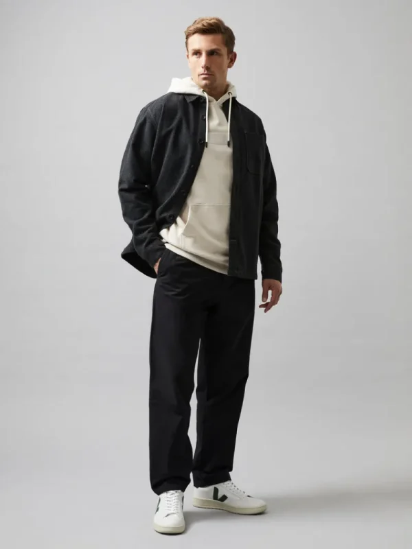 FRENCH CONNECTION Coats & Jackets<Heavy Melange Overshirt CharcoalMel