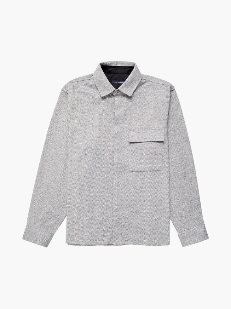 FRENCH CONNECTION Sale | Men's Shirts<Herringbone Long Sleeve Shirt LgtGrey