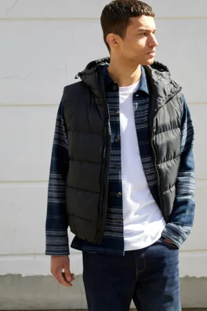 FRENCH CONNECTION Sale | Coats & Jackets<Hooded Gilet Black