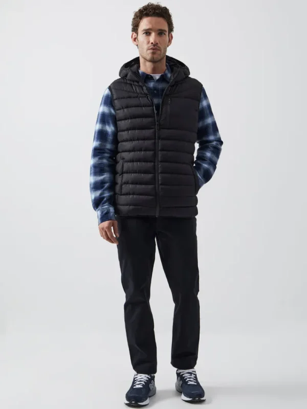 FRENCH CONNECTION Coats & Jackets<Hooded Puffer Row Gilet Black