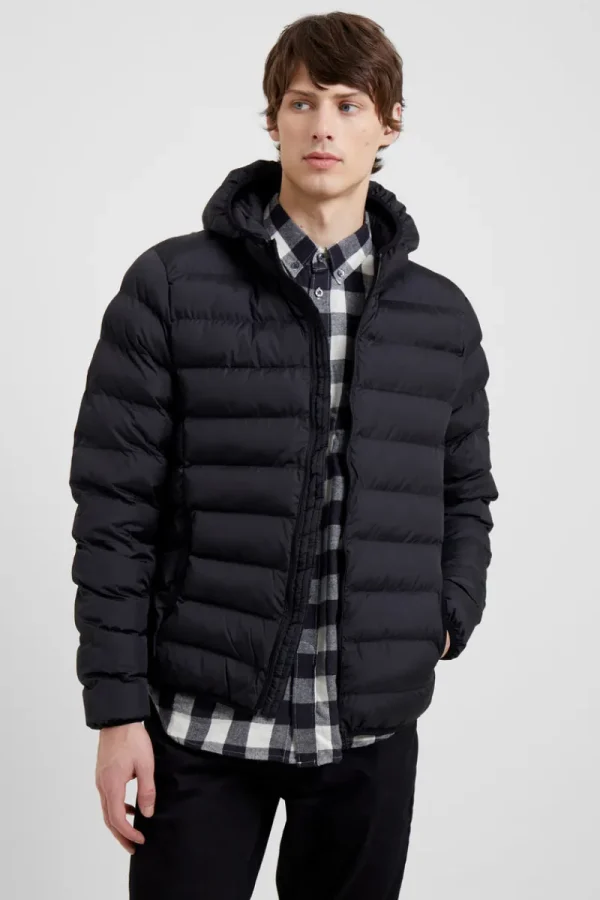 FRENCH CONNECTION Coats & Jackets<Hooded Row Padded Jacket Black