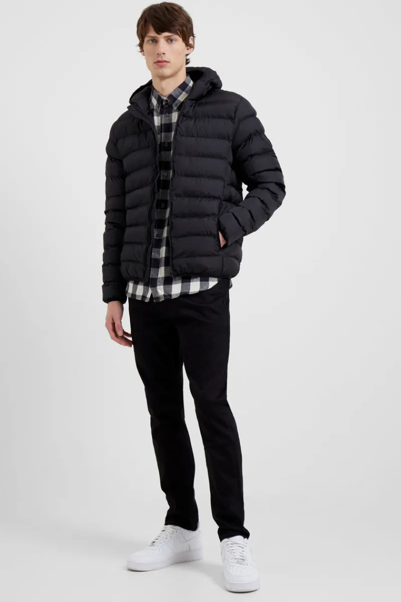 FRENCH CONNECTION Coats & Jackets<Hooded Row Padded Jacket Black