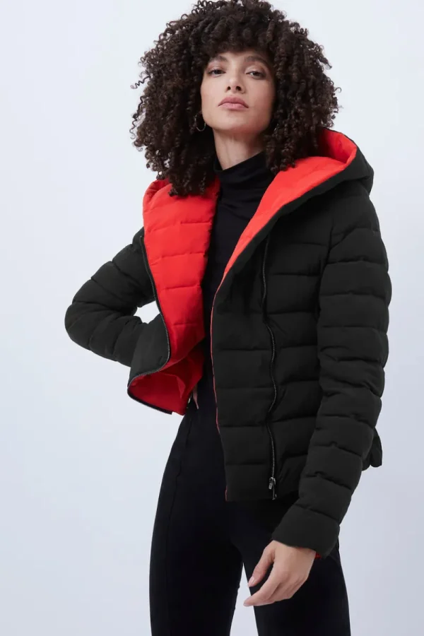 FRENCH CONNECTION Coats & Jackets<Iola Puffer Coat Black/Red