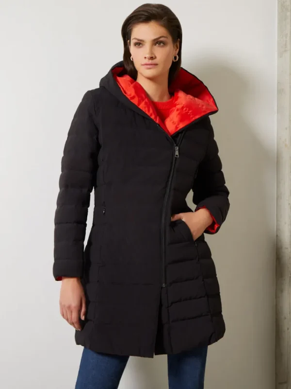 FRENCH CONNECTION Coats & Jackets<Iolani Midi Puffer Coat Black/SettingSun