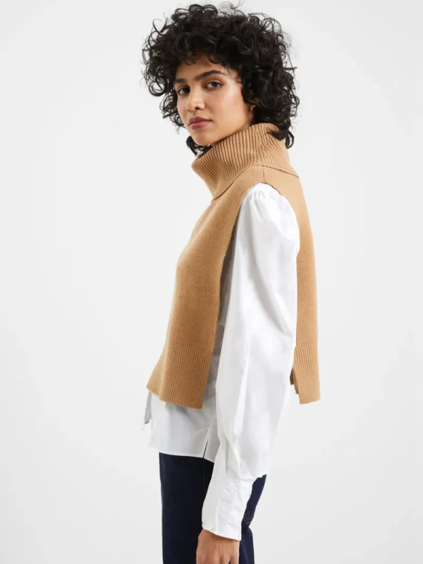 FRENCH CONNECTION Scarves<Knitted Cloak Camel