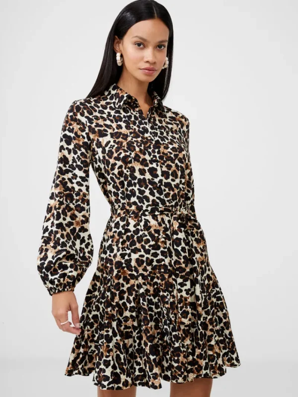 FRENCH CONNECTION Day Dresses | Mini Dresses | Dresses<Leopard Print Belted Shirt Mini Dress LeopardMulti