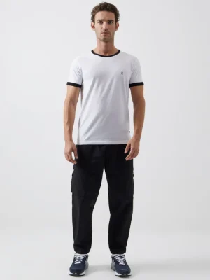 FRENCH CONNECTION T-Shirts & Polo Shirts<Logo Ringer T-Shirt White/DarkNavy