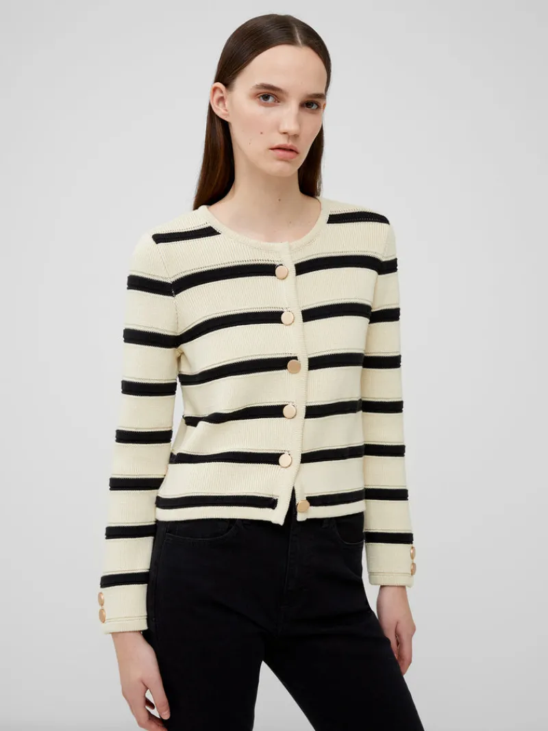 FRENCH CONNECTION Jumpers & Cardigans<Marloe Knitted Coatigan ClassicCream/Black
