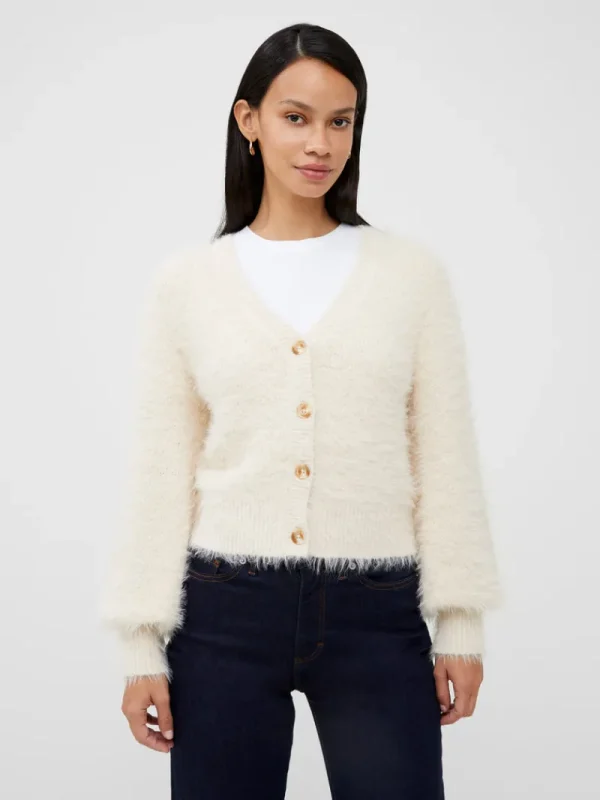 FRENCH CONNECTION Jumpers & Cardigans<Meena Fluffy Cardigan ClassicCream