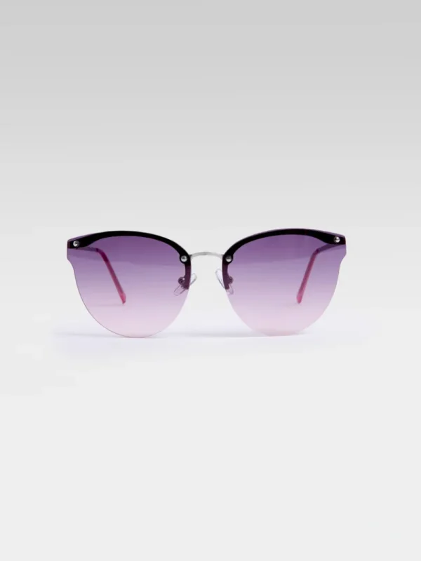 FRENCH CONNECTION Sunglasses<Metal Cat Eye Rimless Sunglass Purple