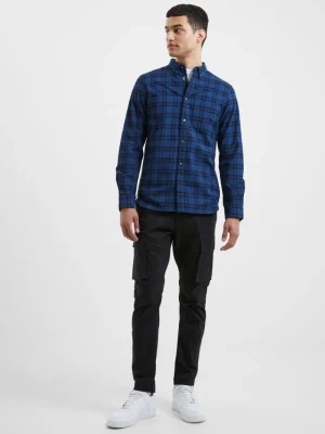 FRENCH CONNECTION Men's Shirts<Mid Check Long Sleeve Shirt Teal