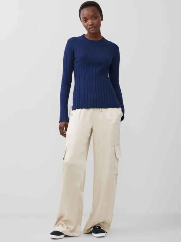 FRENCH CONNECTION Jumpers & Cardigans<Minar Eco Pleated Sweater MidnightBlue