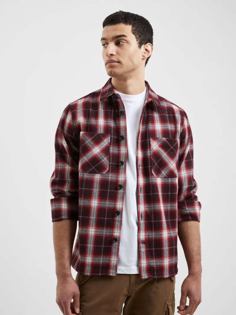 FRENCH CONNECTION Sale | Men's Shirts<Mist Check Recycled Overshirt TruffleMulti
