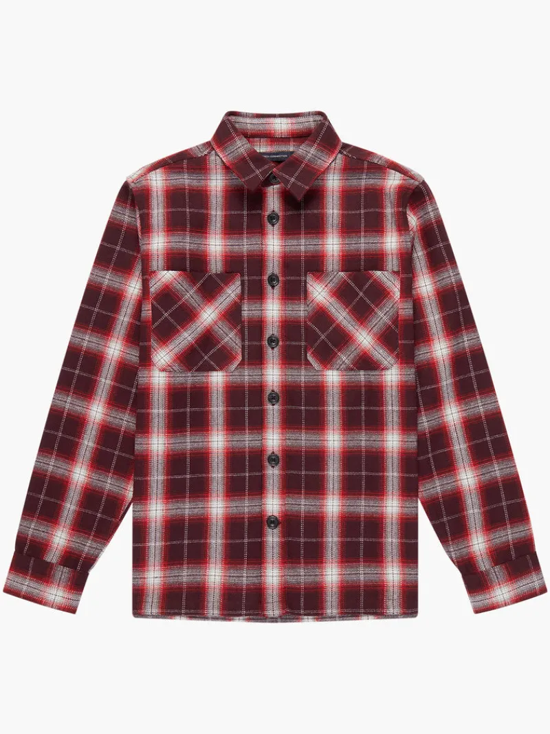 FRENCH CONNECTION Sale | Men's Shirts<Mist Check Recycled Overshirt TruffleMulti
