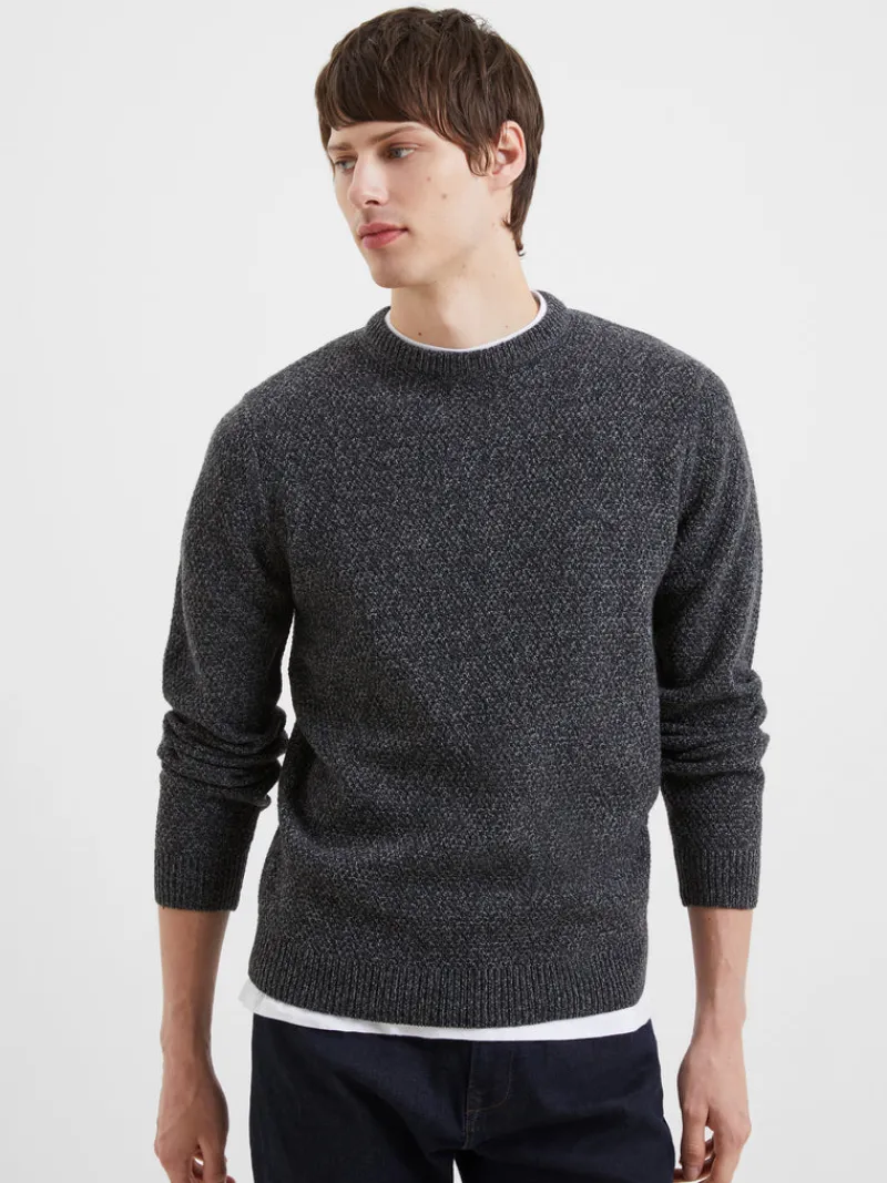 FRENCH CONNECTION Jumpers & Cardigans<Moss Knit Crew Neck Jumper DarkNavy/Charcoal
