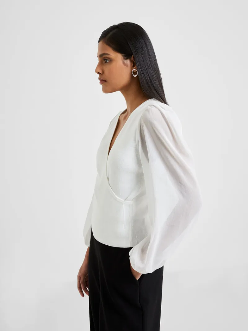 FRENCH CONNECTION Jumpers & Cardigans<Mozart Melody Mix V-Neck Jumper WinterWhite
