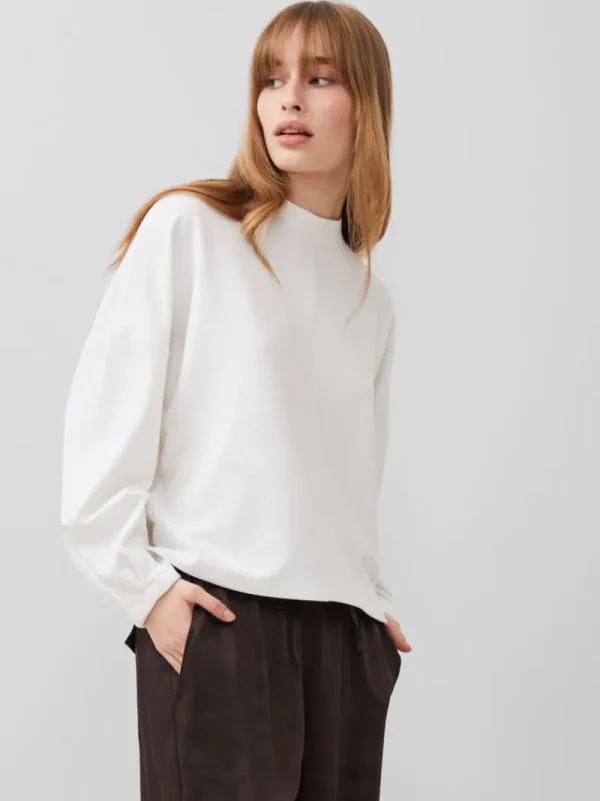 FRENCH CONNECTION Tops<Ottoman Long Sleeve Jersey Top WinterWhite