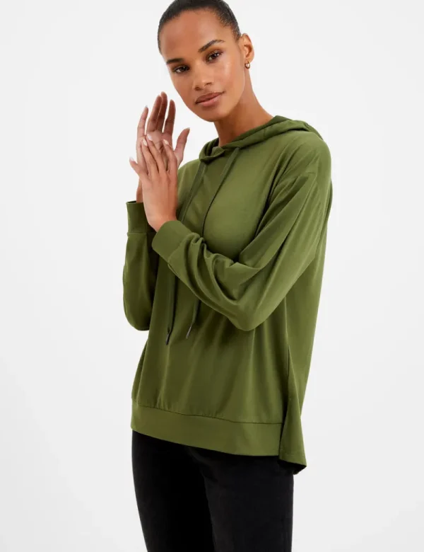 FRENCH CONNECTION Hoodies & Sweatshirts<Overhead Formal Hooded Sweatshirt Olive