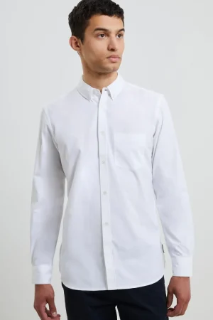 FRENCH CONNECTION Men's Shirts<Oxford Long Sleeve Shirt White