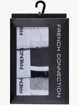 FRENCH CONNECTION Underwear & Socks<3 Pack Boxers LightGrey/Black/White