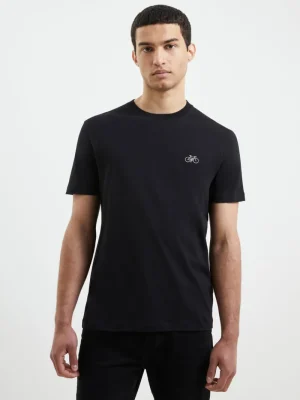 FRENCH CONNECTION T-Shirts & Polo Shirts<Point Embroidered Bike T-Shirt BlackOnyx