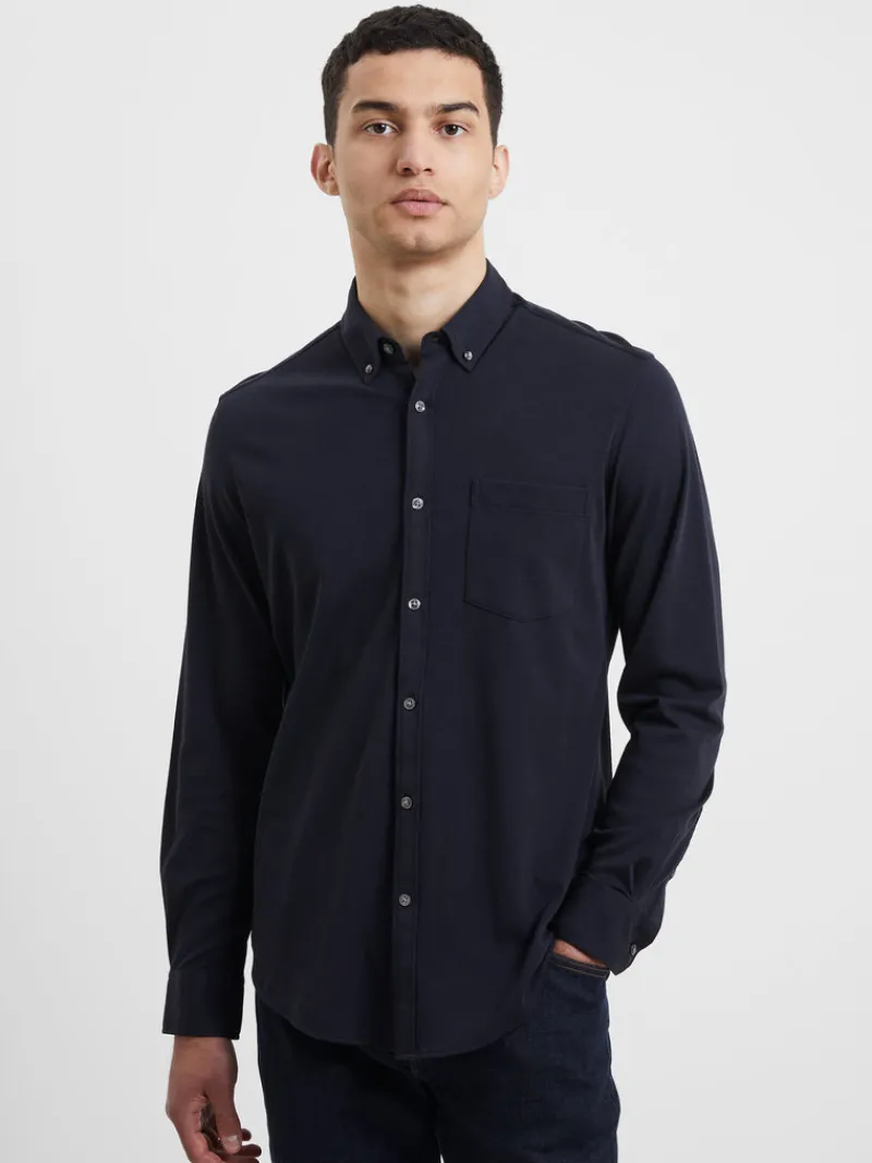 FRENCH CONNECTION Sale | Men's Shirts<Premium Jersey Long Sleeve Shirt DarkNavy