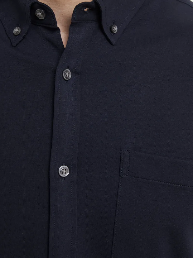 FRENCH CONNECTION Sale | Men's Shirts<Premium Jersey Long Sleeve Shirt DarkNavy
