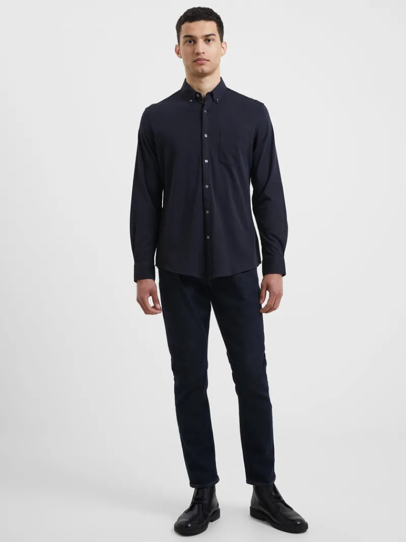 FRENCH CONNECTION Sale | Men's Shirts<Premium Jersey Long Sleeve Shirt DarkNavy