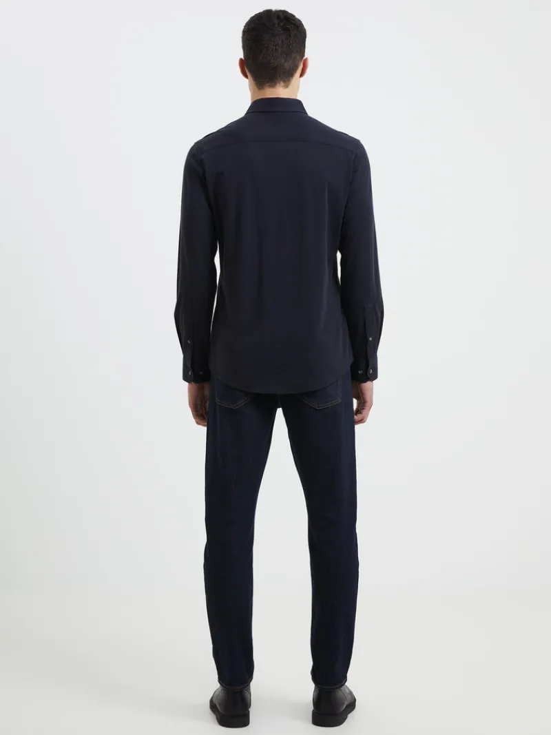 FRENCH CONNECTION Sale | Men's Shirts<Premium Jersey Long Sleeve Shirt DarkNavy