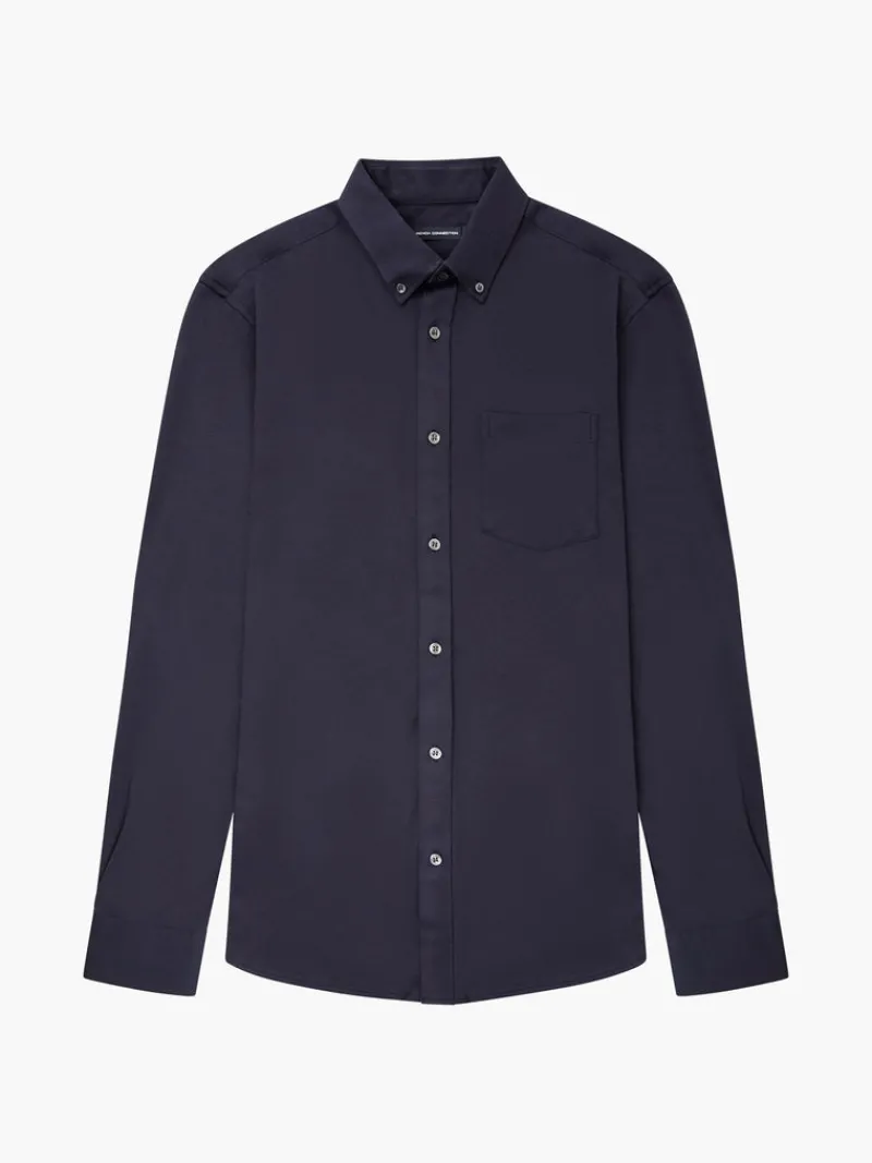 FRENCH CONNECTION Sale | Men's Shirts<Premium Jersey Long Sleeve Shirt DarkNavy