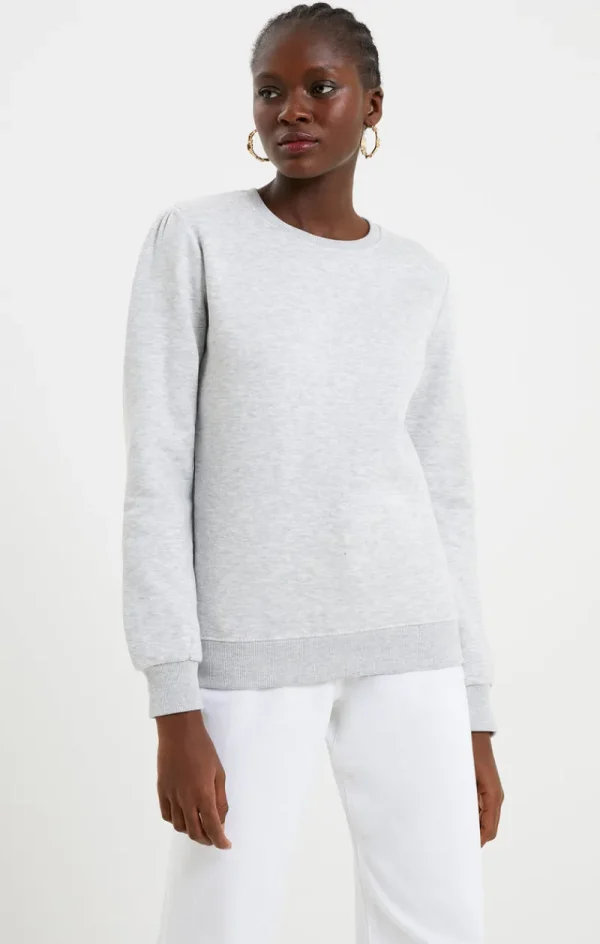 FRENCH CONNECTION Hoodies & Sweatshirts<Puff Sleeve Sweatshirt LightGreyMel