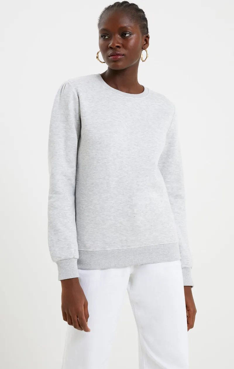 FRENCH CONNECTION Hoodies & Sweatshirts<Puff Sleeve Sweatshirt LightGreyMel