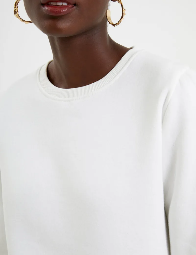FRENCH CONNECTION Hoodies & Sweatshirts<Puff Sleeve Sweatshirt Ecru