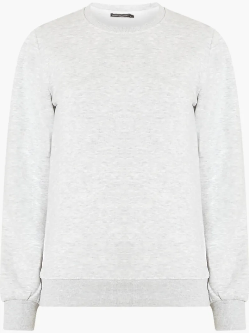 FRENCH CONNECTION Hoodies & Sweatshirts<Puff Sleeve Sweatshirt LightGreyMel